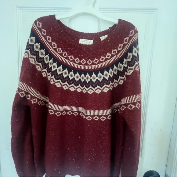Weatherproof Brand Maroon Patterned Sweater Size Large. - Picture 1 of 4